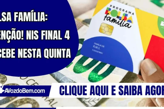 Bolsa Família: atenção! NIS final 4 recebe nesta quinta