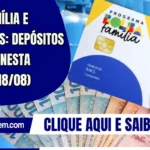Bolsa Família e Auxílio Gás: depósitos começam nesta segunda (18/08)