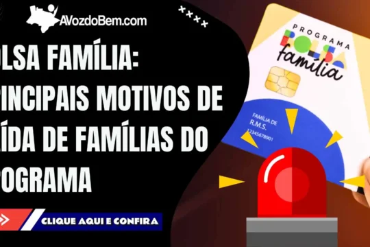 Bolsa família principais motivos de saída de famílias do programa