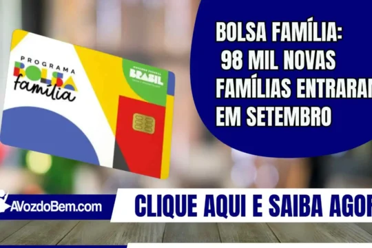 Bolsa Família: 98 mil novas famílias entraram em setembro