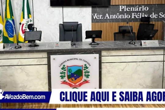 Câmara de Itapiúna realizará entrega do Título de Cidadão