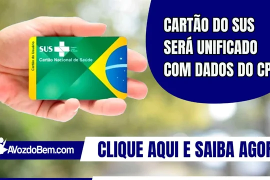 Cartão do SUS será unificado com dados do CPF