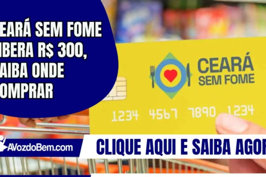 Ceará Sem Fome libera R$ 300, saiba onde comprar