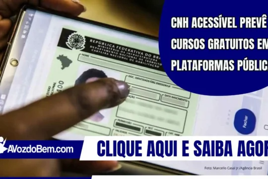 CNH acessível prevê cursos gratuitos em plataformas públicas
