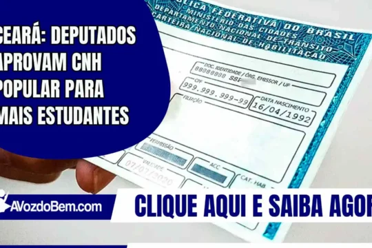 Ceará: Deputados aprovam CNH Popular para mais estudantes