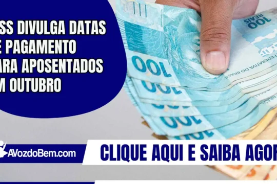 INSS divulga datas de pagamento para aposentados em outubro