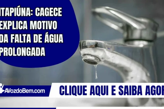 Itapiúna: Cagece explica motivo da falta de água prolongada