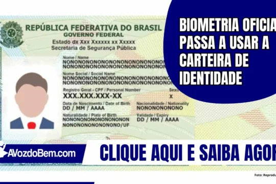 Biometria oficial passa a usar a Carteira de Identidade