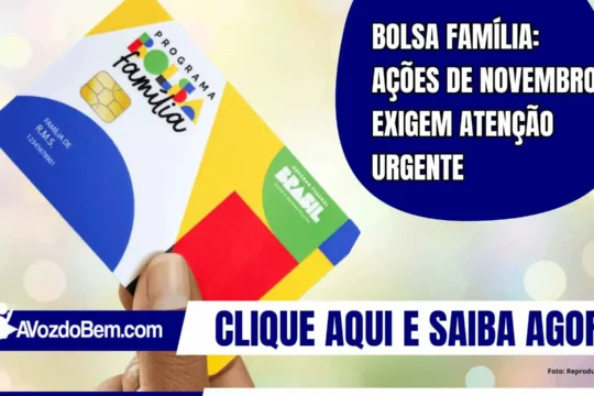 Bolsa Família: Ações de novembro exigem atenção urgente