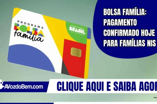 Bolsa Família: Pagamento confirmado hoje para famílias NIS 7