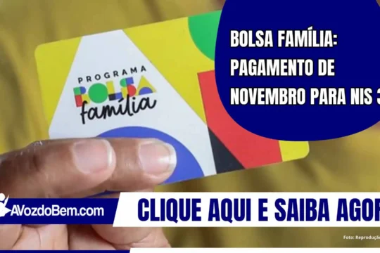Bolsa Família: pagamento de novembro para NIS 3