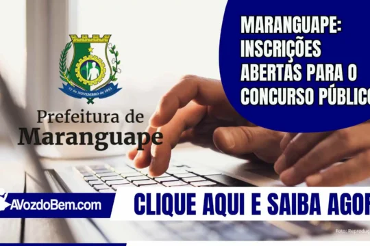 Maranguape: inscrições abertas para o concurso público