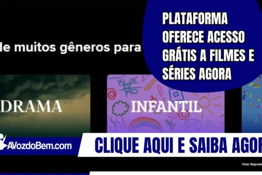 Plataforma oferece acesso grátis a filmes e séries agora