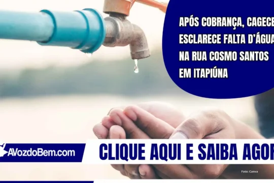 Após cobrança, Cagece esclarece falta d’água na rua Cosmo Santos em Itapiúna