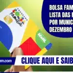 Bolsa Família: lista das famílias por município em dezembro