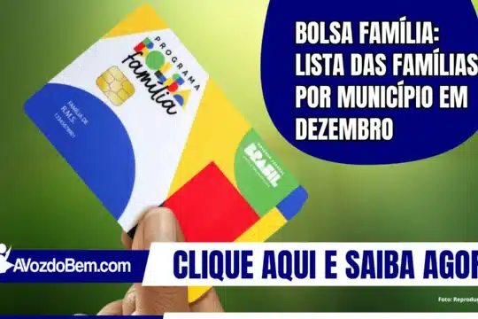 Bolsa Família: lista das famílias por município em dezembro