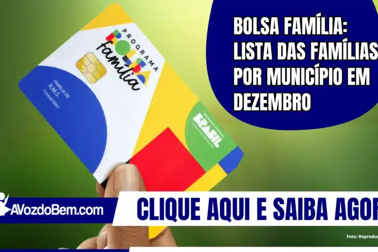 Bolsa Família: lista das famílias por município em dezembro