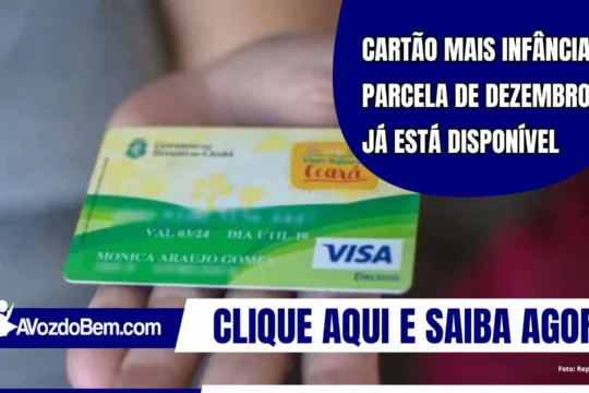 Cartão Mais Infância: parcela de dezembro já está disponível