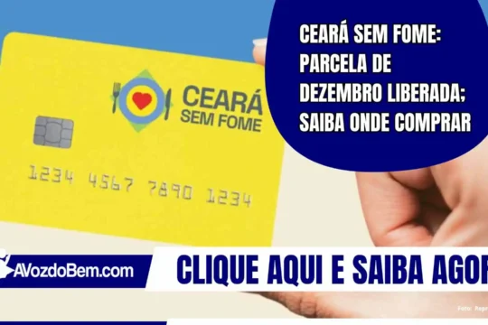 Ceará Sem Fome: Parcela de dezembro liberada; saiba onde comprar