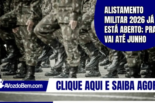 Alistamento militar 2026 já está aberto; prazo vai até junho