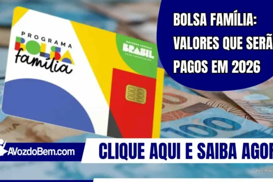 Bolsa Família: valores que serão pagos em 2026
