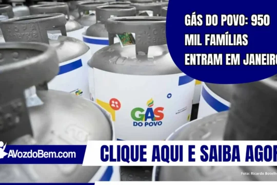 Gás do Povo: 950 mil famílias entram em janeiro