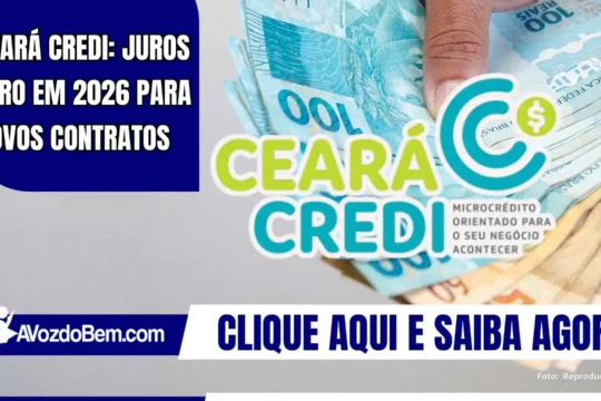 Ceará Credi: Juros zero em 2026 para novos contratos