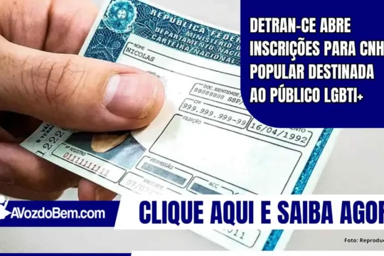 Detran-CE abre inscrições para CNH Popular destinada ao público LGBTI+