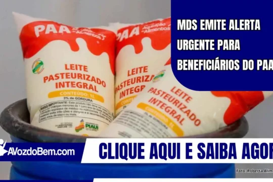 MDS emite alerta urgente para beneficiários do PAA