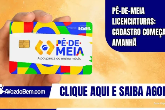 Pé-de-Meia Licenciaturas: cadastro começa amanhã