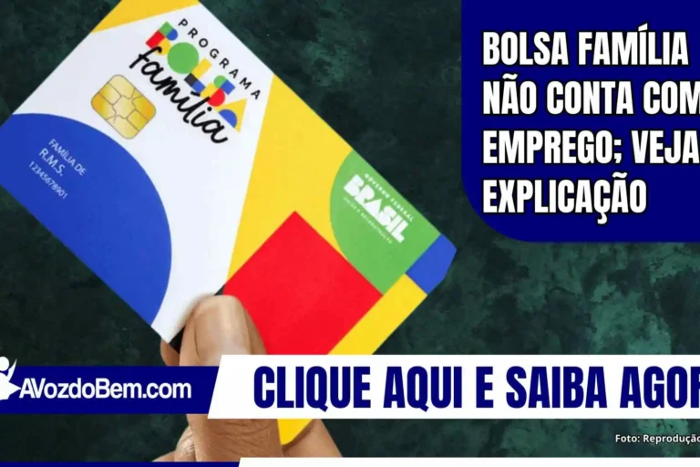 Bolsa Família não conta como emprego; veja explicação