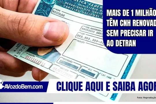 Mais de 1 milhão têm CNH renovada sem precisar ir ao Detran