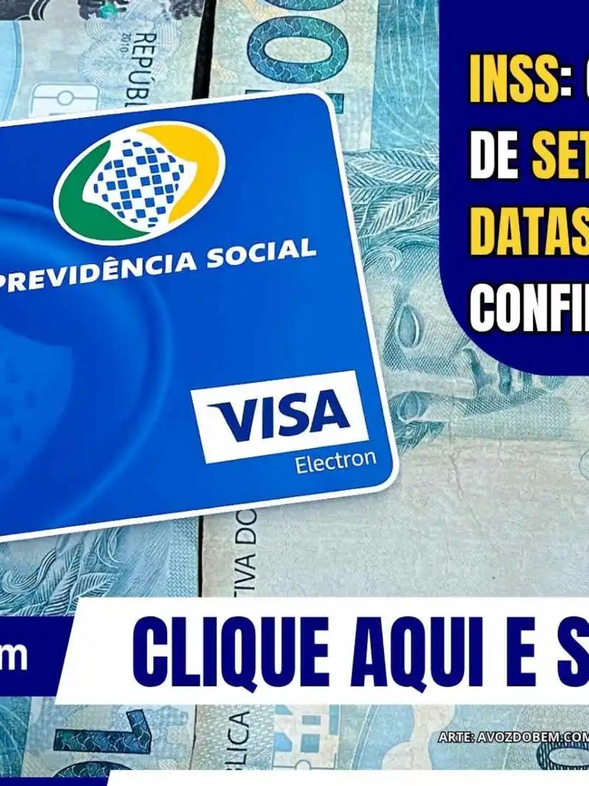 Cartão de benefício do INSS ao lado de calendário, representando as datas de pagamento dos aposentados, pensionistas e demais beneficiários em setembro de 2026.