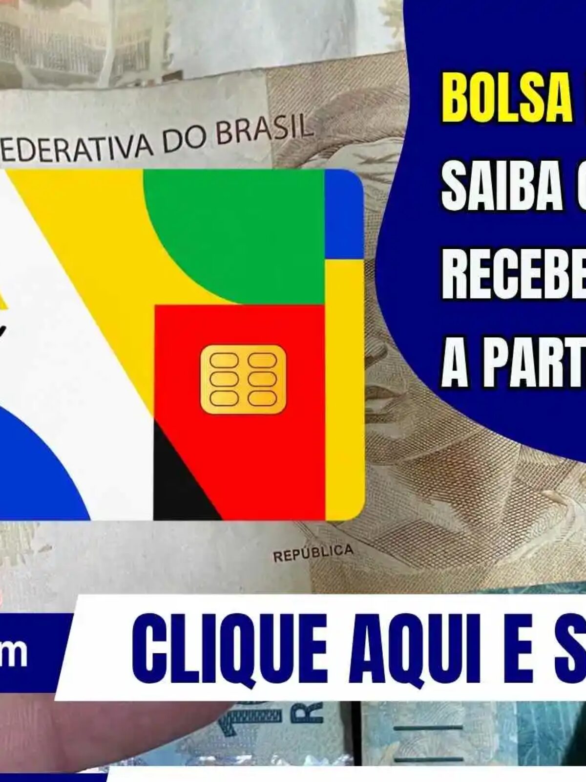 Cartão do Bolsa Família em destaque, representando os novos valores do benefício e o pagamento de outubro de 2026 para famílias com crianças e adolescentes.