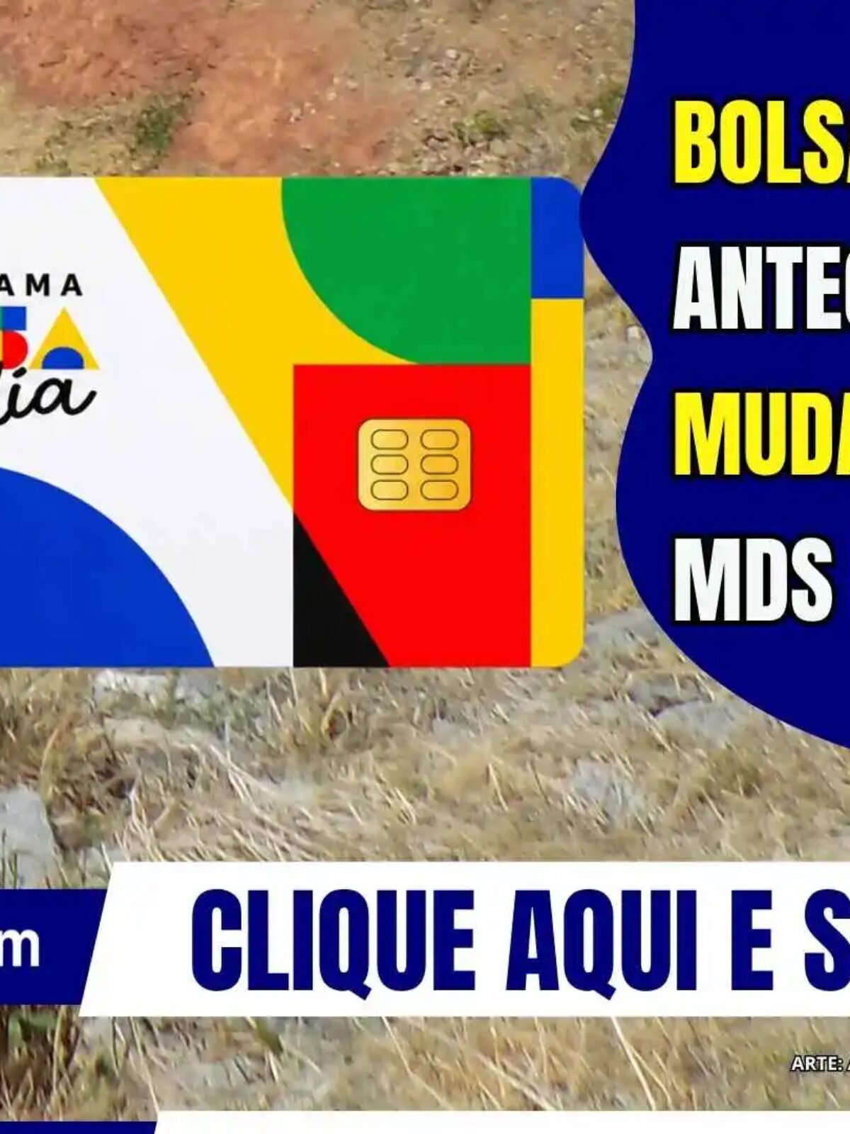 Pessoa segurando o cartão do Bolsa Família, representando a antecipação dos pagamentos de outubro de 2026 e o esclarecimento do MDS sobre as regras do programa.