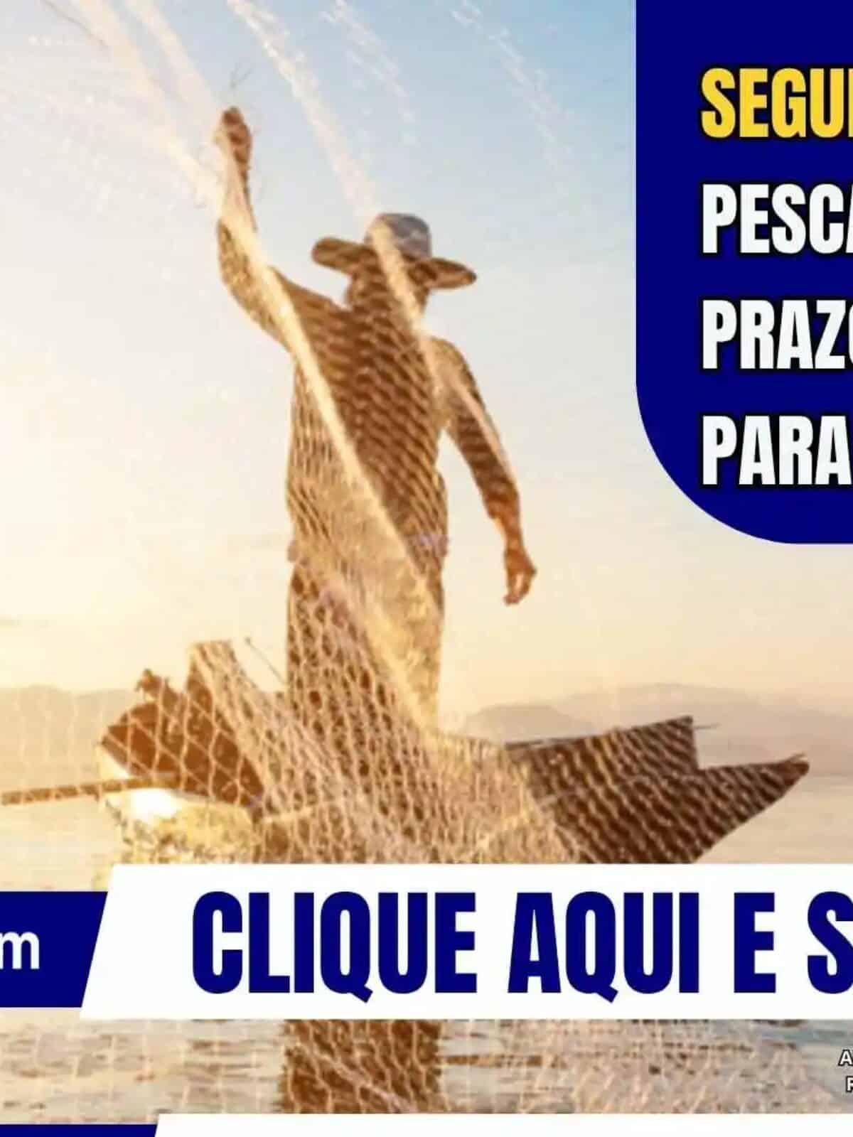 Imagem de pescador artesanal durante atividade de pesca, representando a ampliação do prazo para solicitar o Seguro-Defeso e garantir o acesso ao benefício.